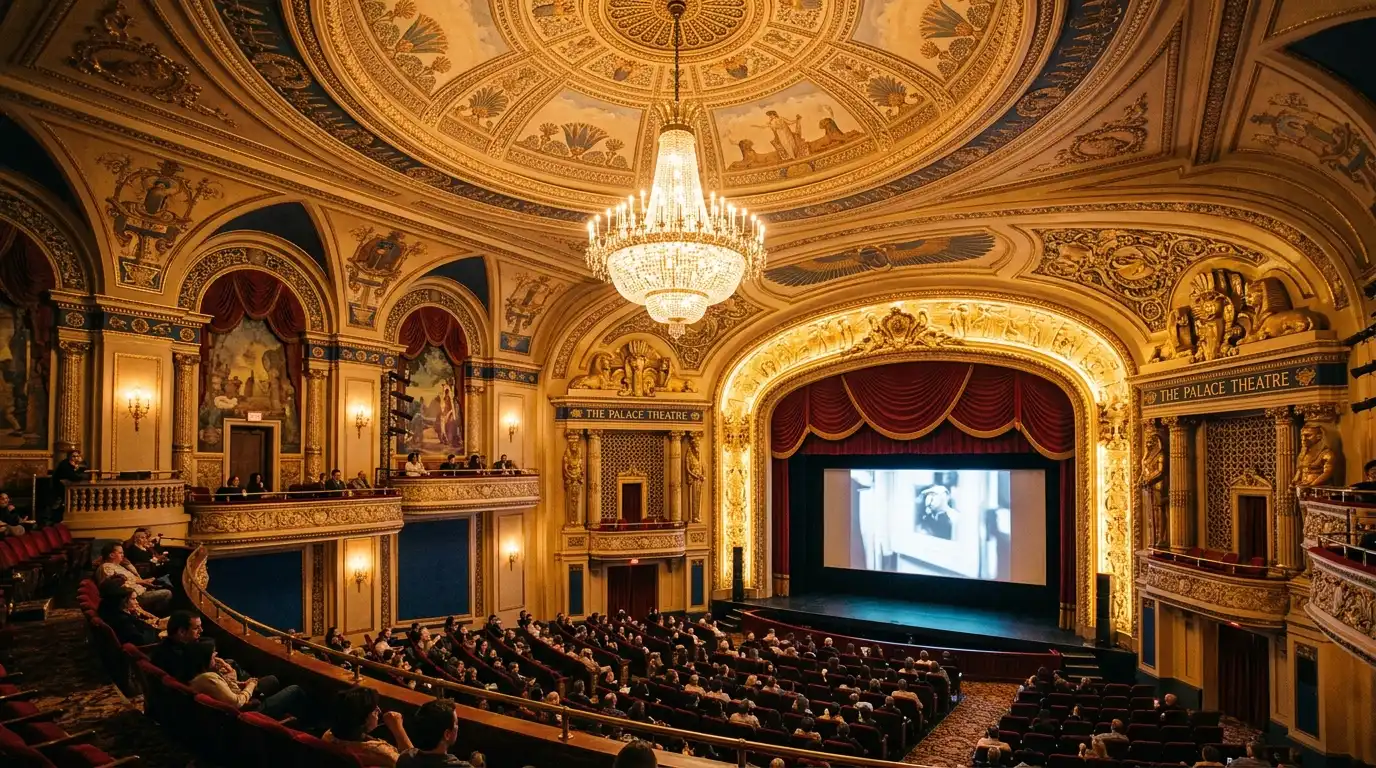 Movie palace auditorium interior