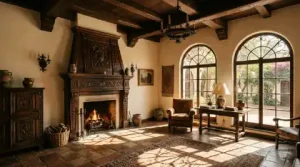 Spanish Colonial Revival living